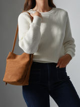 Sac Port paule Sac  Dos S Cavalier Nubuck Cuir Etrier Marron cavalier nubuck ECAN126S-vue-porte