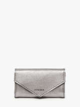 Porte-monnaie Cuir Etrier Argent etincelle irisee EETI5018