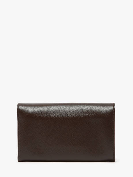 Leather Madras Wallet Purse Etrier Brown madras EMAD701 other view 2